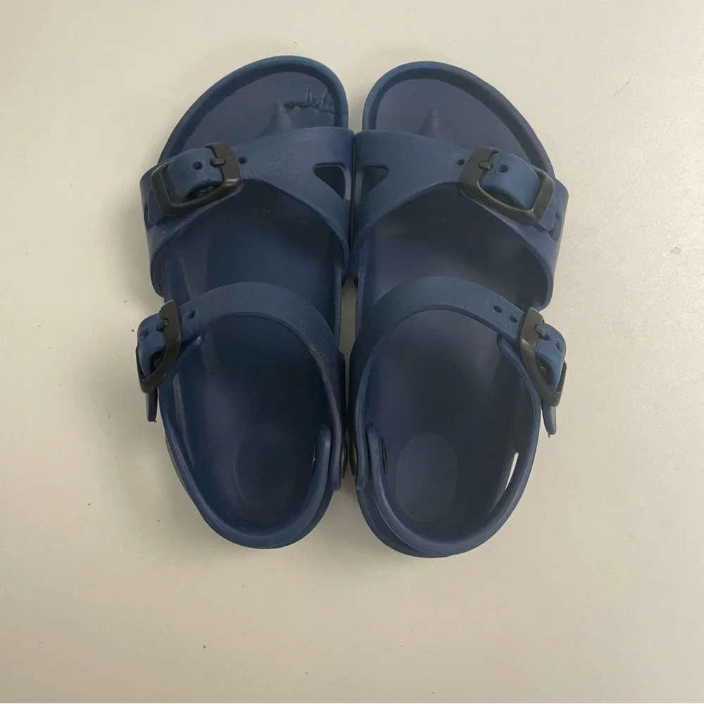 Birkenstock Sandals Rio Slingback Double Strap Ankle Buckles Blue Unisex
